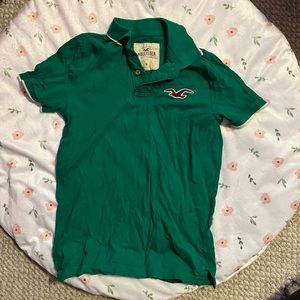 Hollister green shirt medium